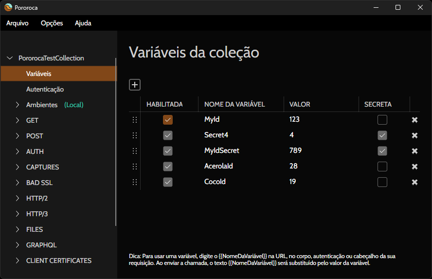 VariáveisDeColeção