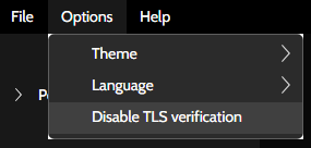 DisableTLSCertificateValidation