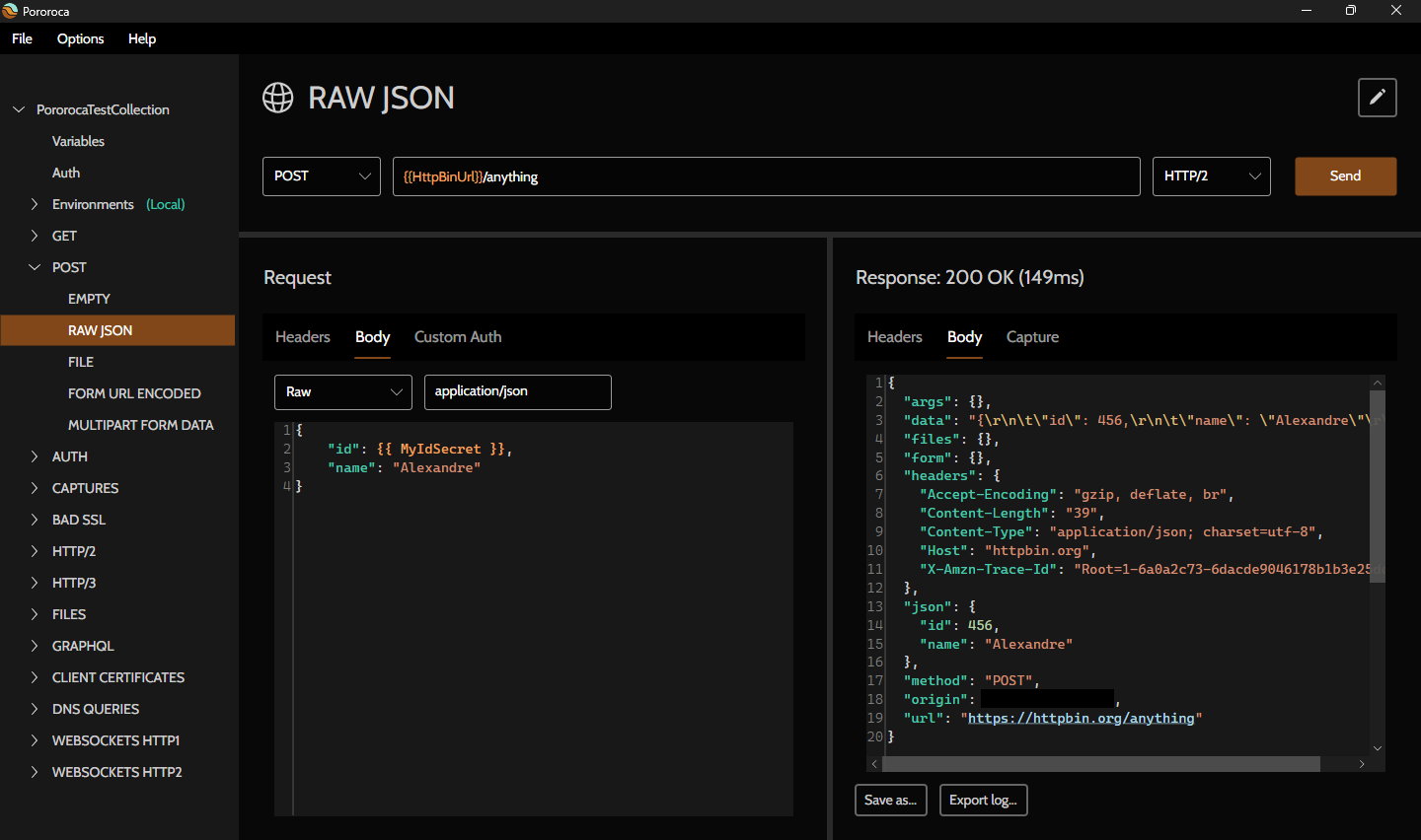 Example screen
