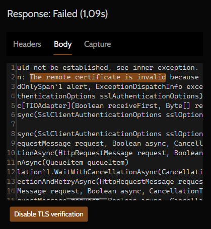 TLSCertificateValidationFailureExample